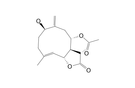 1-BETA-HYDROXY-8-ALPHA-ACETOXY-GERMACRA-4,10(14)-DIEN-6-BETA,7-ALPHA-11-BETA-H-12,6-OLIDE;SHONACHALIN-A-8-ACETATE