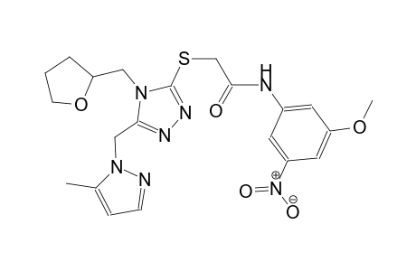 N-(3-methoxy-5-nitrophenyl)-2-{[5-[(5-methyl-1H-pyrazol-1-yl)methyl]-4-(tetrahydro-2-furanylmethyl)-4H-1,2,4-triazol-3-yl]sulfanyl}acetamide