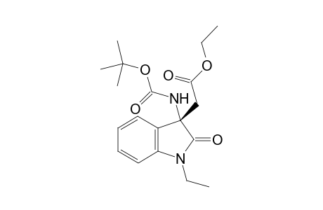 (S)-Ethyl 2-(3-((tert-butoxycarbonyl)amino)-1-ethyl-2-oxoindolin-3-yl)acetate