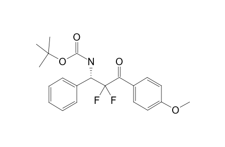 (S)-Tert-butyl N-(2,2-difluoro-3-(4-methoxyphenyl)-3-oxo-1-phenylpropyl)carbamate