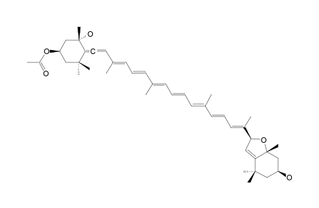 DINOCHROME-B;(3S,5R,6R,3'S,5'R,8'S)-5',8'-EPOXY-6,7-DIDEHYDRO-5,6,5',8'-TETRAHYDRO-BETA,BETA-CAROTENE-3,5,3'-TRIOL-3-O-ACETATE