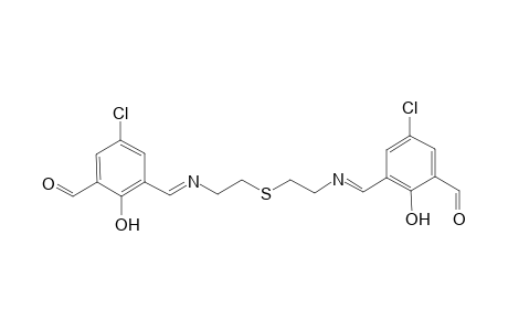 5-Chloro-3-[(E)-(((E)-2-[(2-([(E)-(5-chloro-3-formyl-2-hydroxyphenyl)methylidene]amino)ethyl)sulfanyl]ethyl)imino)methyl]-2-hydroxybenzaldehyde