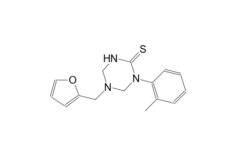 5-(2-furylmethyl)-1-(2-methylphenyl)tetrahydro-1,3,5-triazine-2(1H)-thione