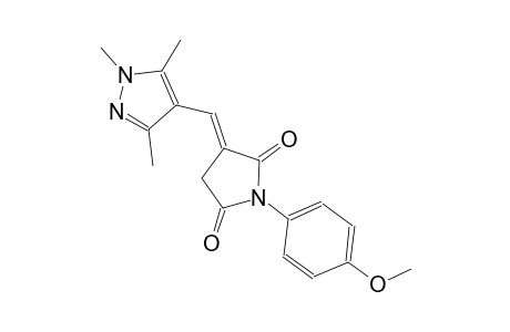 2,5-pyrrolidinedione, 1-(4-methoxyphenyl)-3-[(1,3,5-trimethyl-1H-pyrazol-4-yl)methylene]-, (3E)-