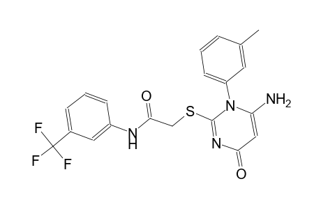 2-{[6-amino-1-(3-methylphenyl)-4-oxo-1,4-dihydro-2-pyrimidinyl]sulfanyl}-N-[3-(trifluoromethyl)phenyl]acetamide