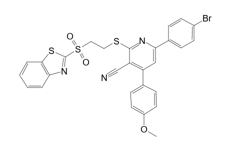 2-{[2-(1,3-Benzothiazol-2-ylsulfonyl)ethyl]sulfanyl}-6-(4-bromophenyl)-4-(4-methoxyphenyl)nicotinonitrile