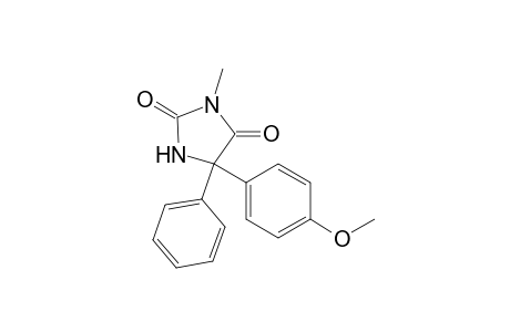 2,4-Imidazolidinedione, 5-(4-methoxyphenyl)-3-methyl-5-phenyl-