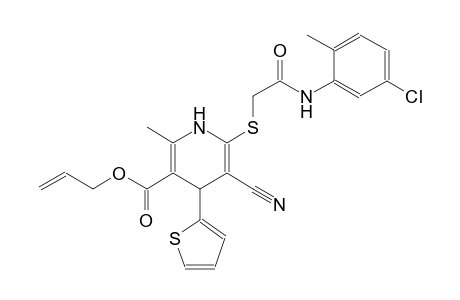 3-pyridinecarboxylic acid, 6-[[2-[(5-chloro-2-methylphenyl)amino]-2-oxoethyl]thio]-5-cyano-1,4-dihydro-2-methyl-4-(2-thienyl)-, 2-propenyl ester