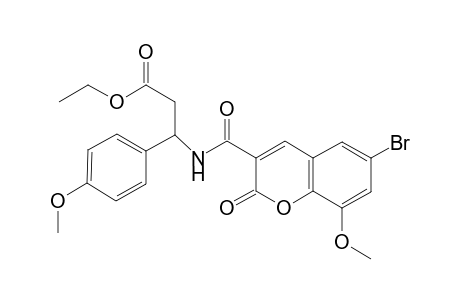 3-[(6-Bromo-2-keto-8-methoxy-chromene-3-carbonyl)amino]-3-(4-methoxyphenyl)propionic acid ethyl ester