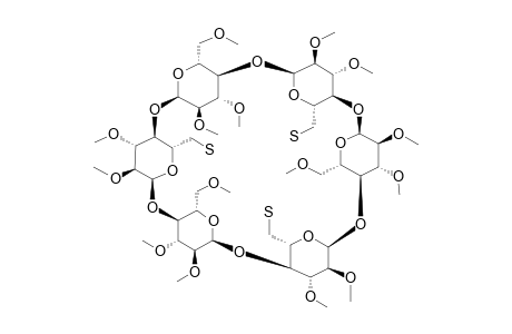 #4;2(I),2(II),2(III),2(IV),2(V),2(VI),3(I),3(II),3(III),3(IV),3(V),3(VI),6(II),6(IV),6(VI)-PENTADECA-O-METHYL-6(I),6(III),6(V)-TRI-THIOL-ALPHA-CYCLODEXT