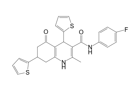 3-Quinolinecarboxamide, N-(4-fluorophenyl)-1,4,5,6,7,8-hexahydro-2-methyl-5-oxo-4,7-di(2-thienyl)-