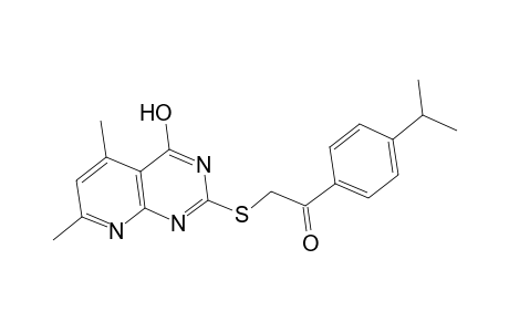 2-[(2-keto-2-p-cumenyl-ethyl)thio]-5,7-dimethyl-1H-pyrido[2,3-d]pyrimidin-4-one