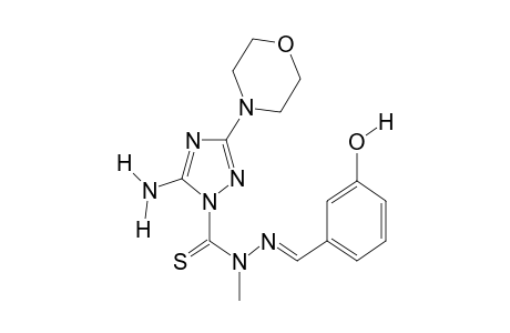 5-amino-N-[(3-hydroxybenzylidene)amino]-N-methyl-3-morpholino-1,2,4-triazole-1-carbothioamide