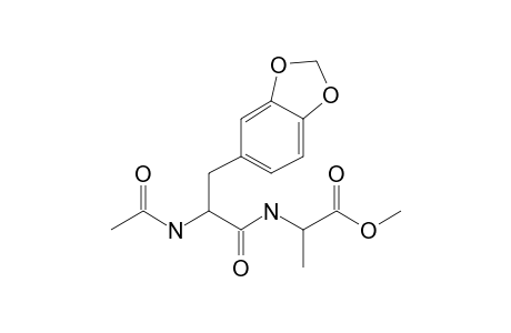 Methyl (2-acetamido-3-(benzo[D][1,3]dioxol-5-yl)propanoyl)alaninate (isomer 1)