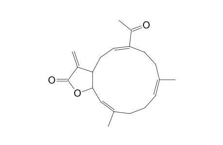 2H-Cyclotrideca[b]furan-2-one, 6-acetyl-3,3a,4,7,8,11,12,14a-octahydro-9,13-dimethyl-3-methylene-