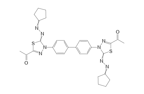 1,1'-5,5'-([1,1'-Biphenyl]-4,4'-diyl)bis(5-(cyclopentylidenehydrazono)-4,5-dihydro-1,3,4-thiadiazole-4,2-diyl)) bis(ethan-1-one)