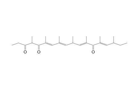 6,8,11,14-OCTADECATETRAENE-3,5,13-TRIONE, 4,6,8,10,12,14,16-HEPTAMETHYL-