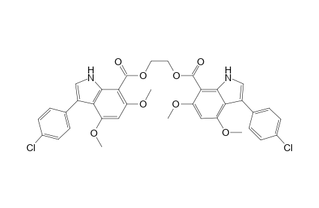 Ethylene bis-[3-(4-chlorophenyl)-4,6-dimethoxyindole-7-carboxylate]