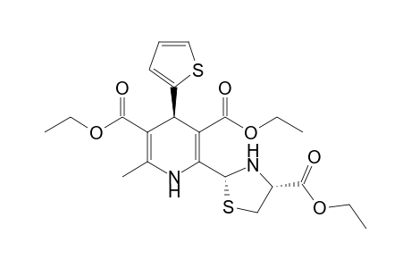 (4R,2'R,4'R)-DIETHYL-2-(4'-ETHOXYCARBONYL-2'-THIAZOLIDINYL)-6-METHYL-4-(THIEN-2''-YL)-1,4-DIHYDROPYRIDINE-3,5-DICARBOXYLATE
