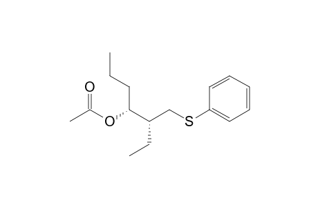 (3R*,4R*)-3-Phenylthiomethyl-4-heptanol acetate