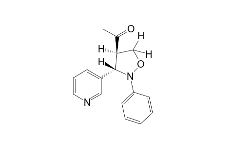 ANTI-4-ACETYL-2-PHENYL-3-(3-PYRIDYL)-ISOXAZOLIDINE