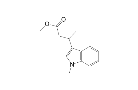 1H-Indole-3-propanoic acid, .beta.,1-dimethyl-, methyl ester, (.+-.)-