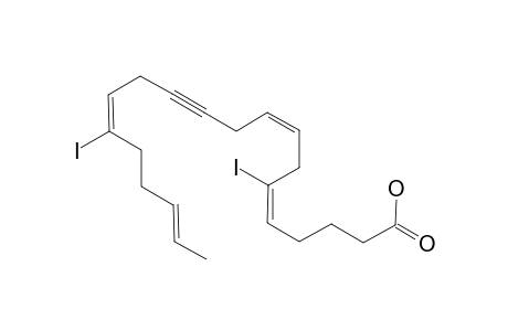 (5-E,8-Z,14-E,18-E)-6,15-DIIODOICOSA-5,8,14,18-TETRAEN-11-YNOIC_ACID