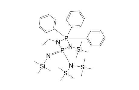 4-Bistrimethylsilylamino-1-ethyl-2,2,2-triphenyl-3-(tms)-4-trimethylsilylimino-diaza-diphosphetidine