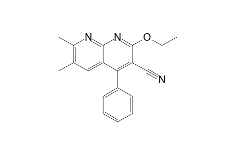 3-Cyano-2-ethoxy-6,7-dimethyl-4-phenyl-1,8-naphthyridine