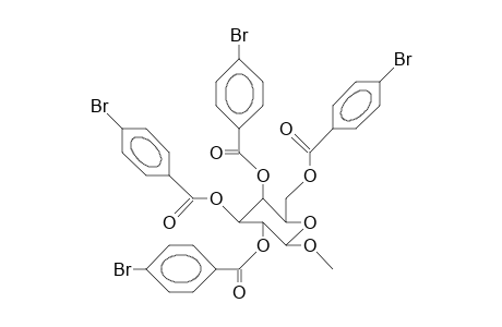 Methyl 2,3,4,6-tetrakis(O-[4-bromo-benzoyl]).beta.-D-galacto-pyranoside