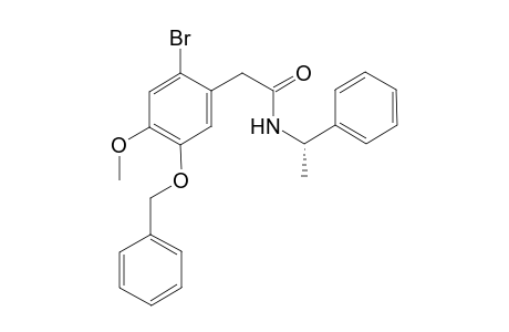 2-(2-bromanyl-4-methoxy-5-phenylmethoxy-phenyl)-N-[(1S)-1-phenylethyl]ethanamide