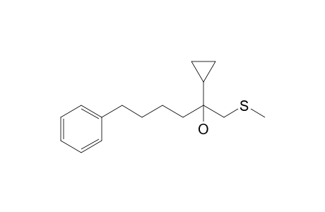 2-Cyclopropyl1-methylsulfanyl-6-phenylhexan-2-ol