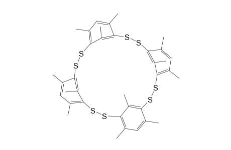 2,3,9,10,16,17,23,24-Octathiapentacyclo[23.3.1.1(4,8).1(11,15).1(18,22)]dotriaconta-1(29),4,6,8(32),11,13,15(31),18,20,22(30),25,27-dodecaene, 5,7,12,14,19,21,26,28,29,30,31,32-dodecamethyl-