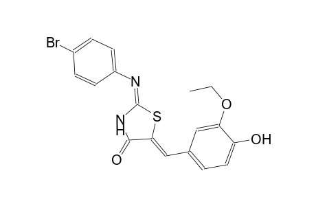 (5Z)-2-(4-bromoanilino)-5-(3-ethoxy-4-hydroxybenzylidene)-1,3-thiazol-4(5H)-one
