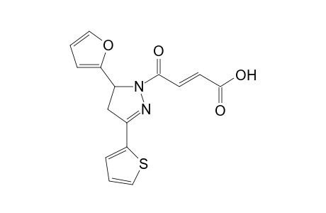 (2E)-4-[5-(2-furyl)-3-(2-thienyl)-4,5-dihydro-1H-pyrazol-1-yl]-4-oxo-2-butenoic acid