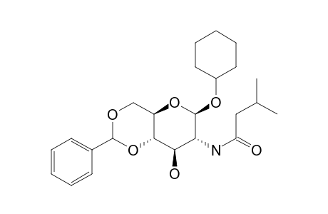 .beta.-D-Glucopyranoside, cyclohexyl 2-deoxy-2-[(3-methyl-1-oxobutyl)amino]-4,6-o-(phenylmethylene)-