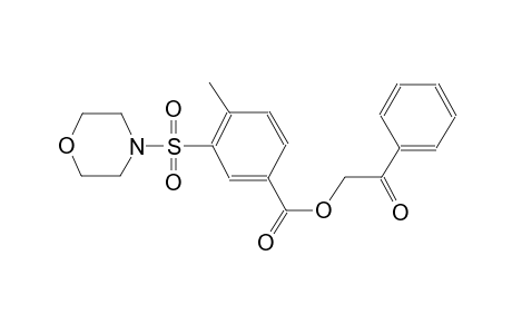 2-oxo-2-phenylethyl 4-methyl-3-(4-morpholinylsulfonyl)benzoate