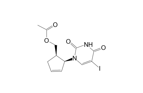 [(1R,2S)-2-(5-iodo-2,4-dioxo-pyrimidin-1-yl)cyclopent-3-en-1-yl]methyl acetate