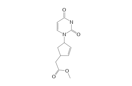 (+-)-cis-1-[4-(Methoxycarbonylmethyl)-2-cyclopenten-1-yl]uracil