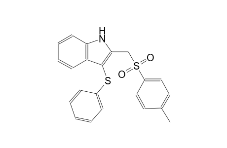 1H-indole, 2-[[(4-methylphenyl)sulfonyl]methyl]-3-(phenylthio)-