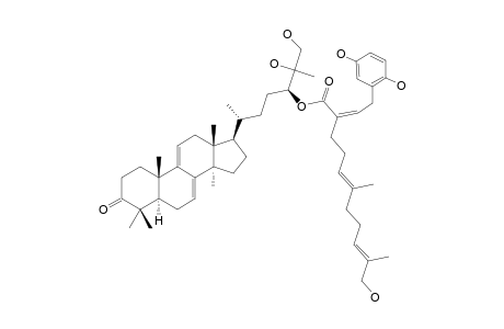 GANOSINENSIN-C;GANODERMANONTRIOL-24-O-(2Z,5E,9E)-2-[2-(2,5-DIHYDROXYPHENYL)-ETHYLIDENE]-11-HYDROXY-6,10-DIMETHYLUNDECA-5,9-DIENATE