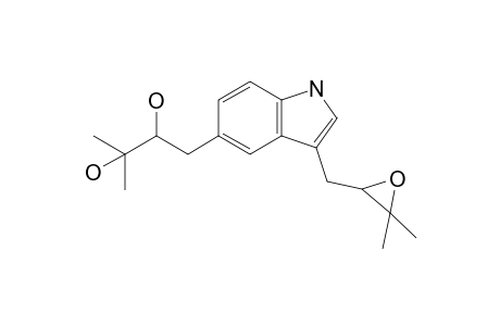 5-(2'',3''-Dihydroxy-3''-methylbutyl)-3-(2',3'-epoxy-3'-methylbutyl)indole