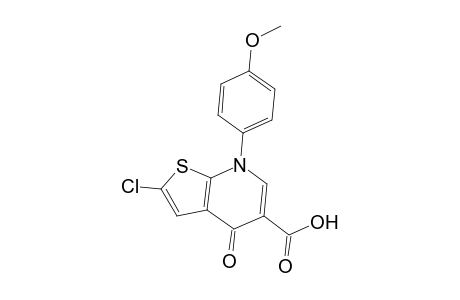 2-Chloranyl-7-(4-methoxyphenyl)-4-oxidanylidene-thieno[2,3-b]pyridine-5-carboxylic acid