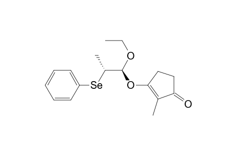 2-Cyclopenten-1-one, 3-[1-ethoxy-2-(phenylseleno)propoxy]-2-methyl-, (R*,S*)-