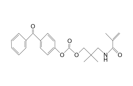 Carbonic acid, 4-benzoylphenyl 2,2-dimethyl-3-[(2-methyl-1-oxo-2-propenyl)amino]propyl ester