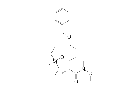 (2R,3R,4Z-N-Methoxy-N,2-dimethyl-3-(triethylsilyloxy)-6-phenylmethoxy-4-hexenamide