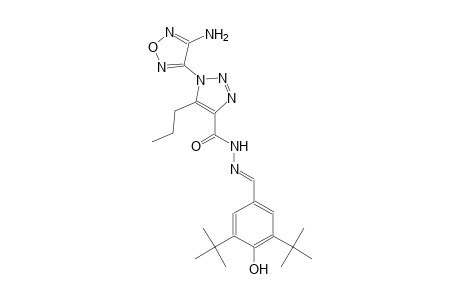 1-(4-amino-1,2,5-oxadiazol-3-yl)-N'-[(E)-(3,5-ditert-butyl-4-hydroxyphenyl)methylidene]-5-propyl-1H-1,2,3-triazole-4-carbohydrazide