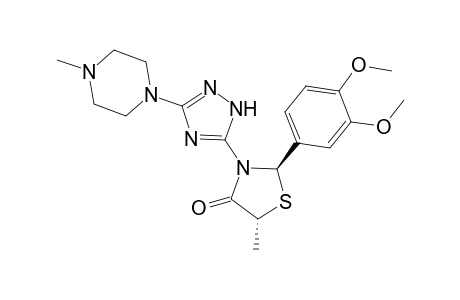 (Trans)-2-(3,4-dimethoxyphenyl)-5-methyl-3-[3-(4-methylpiperazin-1-yl)-1H-1,2,4-triazol-5-yl]-1,3-thiazolidin-4-one