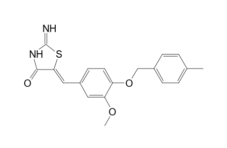 (5Z)-2-imino-5-{3-methoxy-4-[(4-methylbenzyl)oxy]benzylidene}-1,3-thiazolidin-4-one