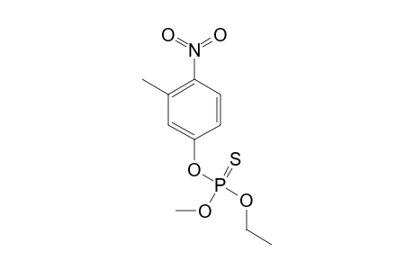 phosphorothioic acid, O-ethyl O-methyl O-4-nitro-m-tolyl ester